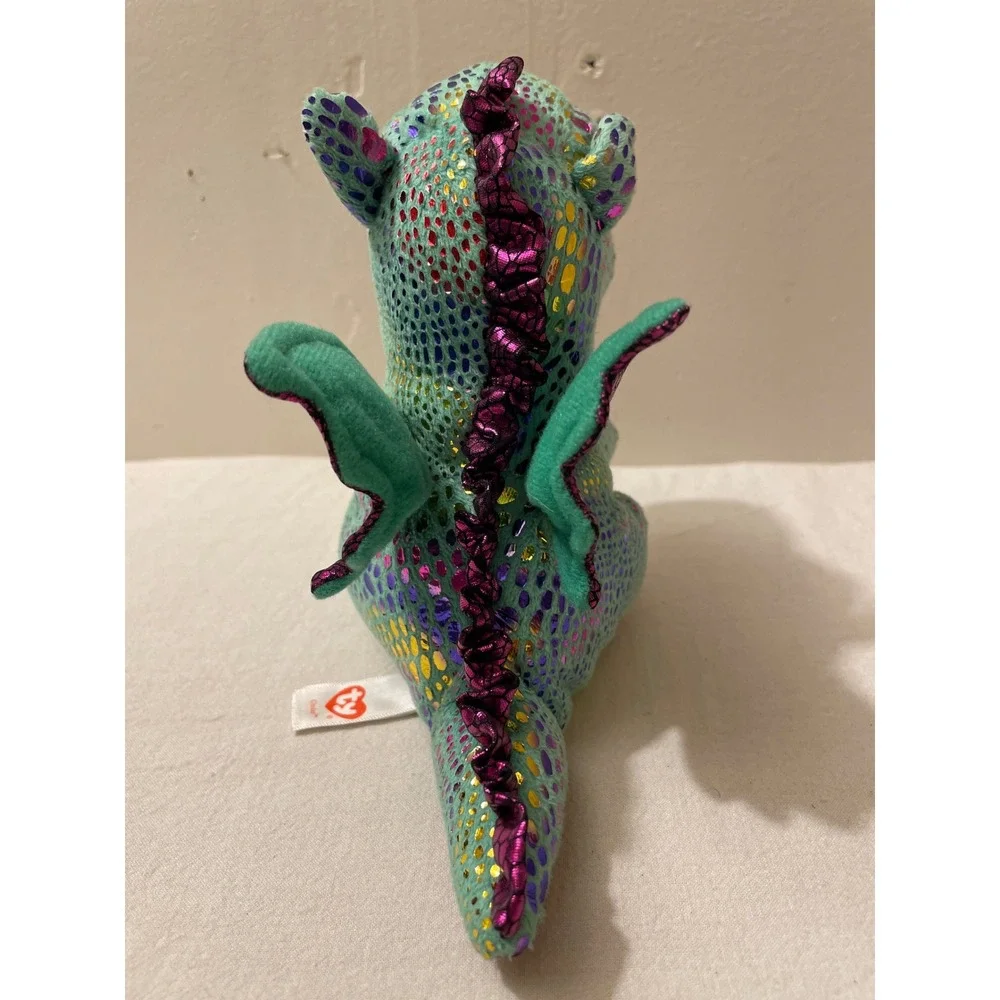 Ty Beanie Boos Cinder Dragon Plush Toy Stuffed Animal Green Purple‎ Sparkle
